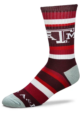 Texas A&M Aggies Rainbow Stripe Mens Crew Socks