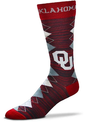 Oklahoma Sooners Fan Nation Mens Argyle Socks