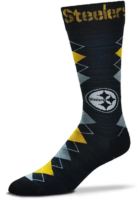 Pittsburgh Steelers Fan Nation Mens Argyle Socks