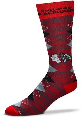 Chicago Blackhawks Fan Nation Mens Argyle Socks