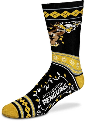 Pittsburgh Penguins 2019 Ugly Sweater Mens Crew Socks