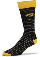 Iowa Hawkeyes Dash Stripe Mens Dress Socks