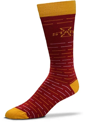 Iowa State Cyclones Dash Stripe Mens Dress Socks