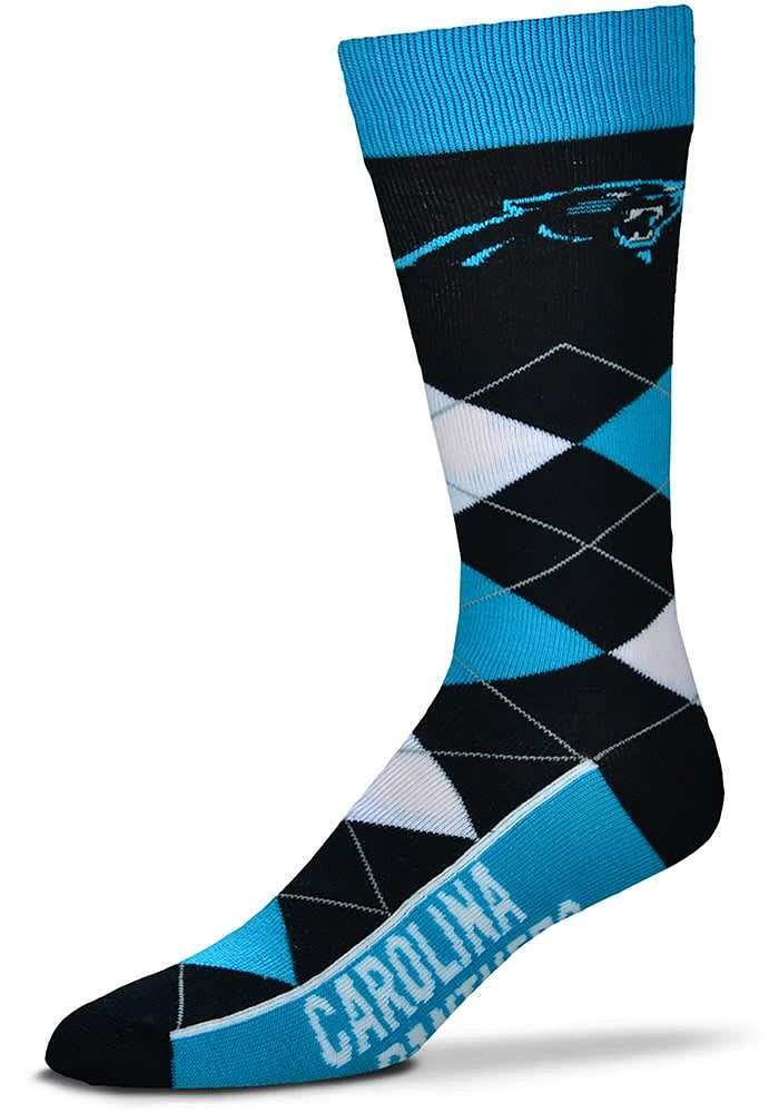 Carolina Panthers Team Logo Mens Argyle Socks