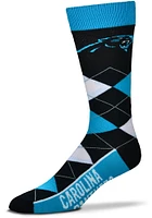 Carolina Panthers Team Logo Mens Argyle Socks