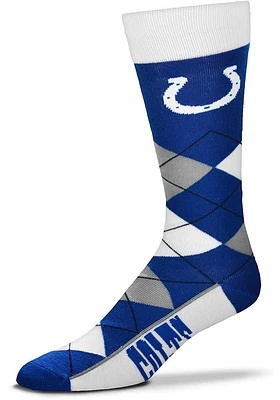 Indianapolis Colts Team Logo Mens Argyle Socks