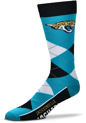 Jacksonville Jaguars Team Logo Mens Argyle Socks