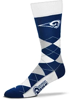 Los Angeles Rams Team Logo Mens Argyle Socks