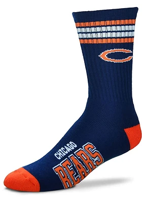 Chicago Bears Navy Blue 4 Stripe Deuce Youth Crew Socks
