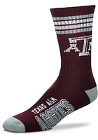 Texas A&M Aggies Red 4 Stripe Deuce Youth Crew Socks