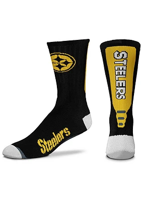 Pittsburgh Steelers Jump Key Black Mens Crew Socks