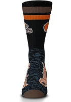 Cleveland Browns Black Script Mens Crew Socks