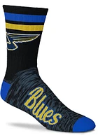 St Louis Blues Black Script Mens Crew Socks