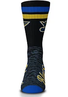 St Louis Blues Black Script Mens Crew Socks