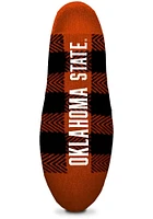 Oklahoma State Cowboys Buffalo Plaid Fuzzy Womens Quarter Socks
