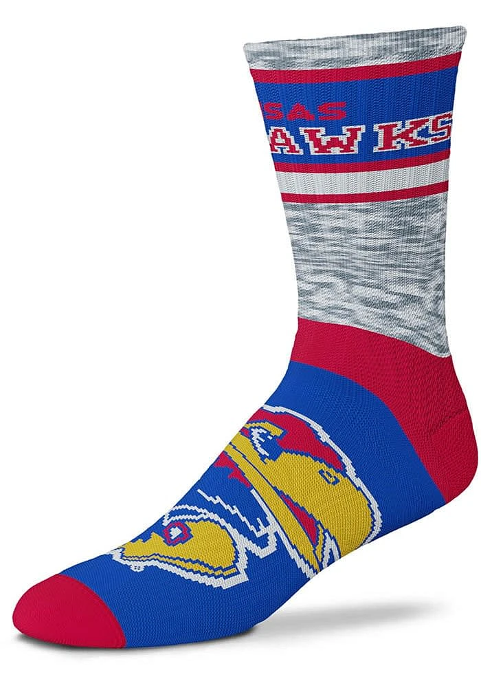 Kansas Jayhawks Double Duece Mens Crew Socks