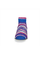 Kansas Jayhawks Muchas Rayas Fuzzy Womens Quarter Socks