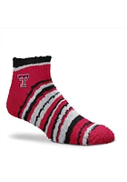 Texas Tech Red Raiders Muchas Rayas Fuzzy Womens Quarter Socks