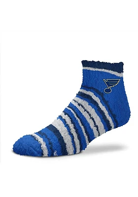 St Louis Blues Muchas Rayas Fuzzy Womens Quarter Socks