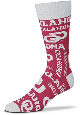 Oklahoma Sooners Wall to Wall Mens Dress Socks