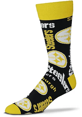 Pittsburgh Steelers Wall to Wall Mens Dress Socks