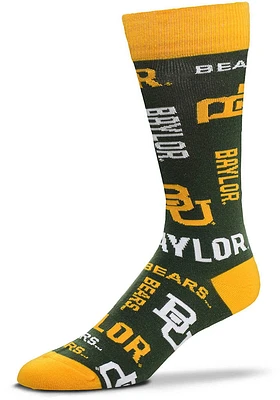 Baylor Bears Wall to Wall Mens Dress Socks