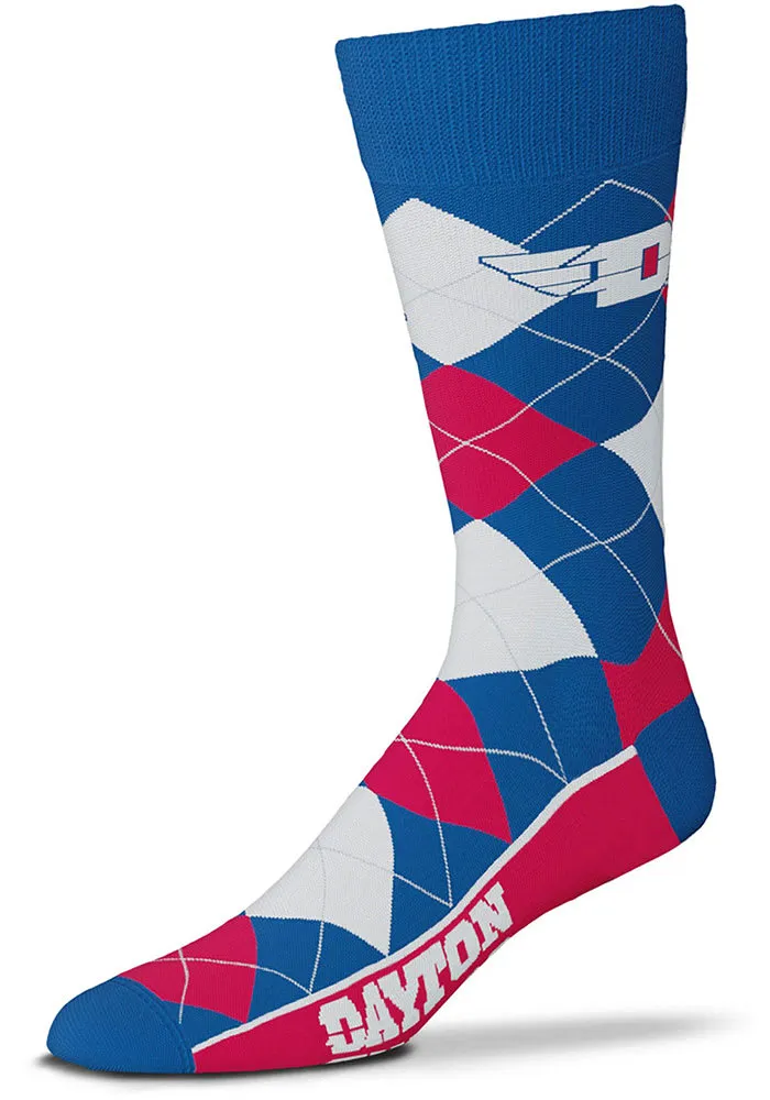 Dayton Flyers Team Logo Mens Argyle Socks