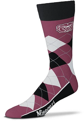 Missouri State Bears Team Logo Mens Argyle Socks