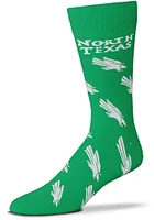 North Texas Mean Green Allover Print Mens Dress Socks