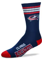 Columbus Blue Jackets 4 Stripe Deuce Mens Crew Socks