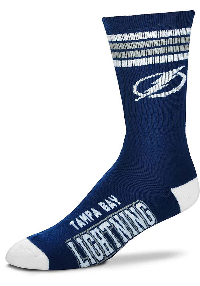 Tampa Bay Lightning 4 Stripe Deuce Mens Crew Socks