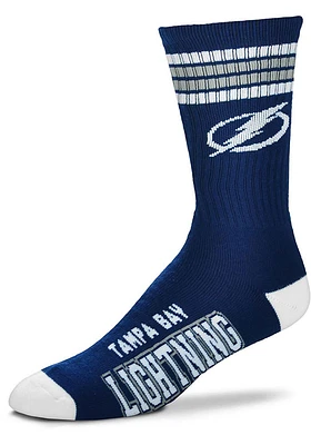 Tampa Bay Lightning 4 Stripe Deuce Mens Crew Socks