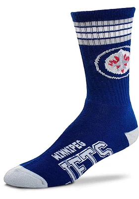 Winnipeg Jets 4 Stripe Deuce Mens Crew Socks