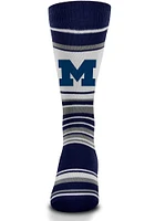 Michigan Wolverines Mas Stripe Mens Dress Socks