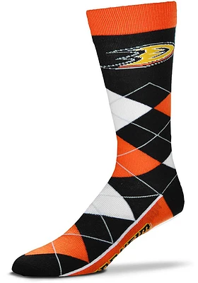 Anaheim Ducks Team Logo Mens Argyle Socks