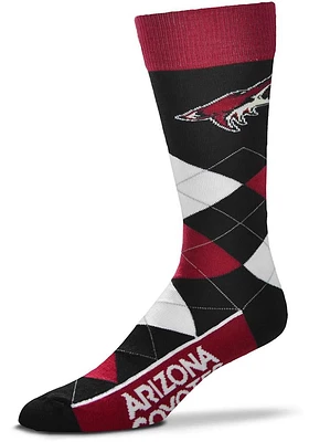 Arizona Coyotes Team Logo Mens Argyle Socks