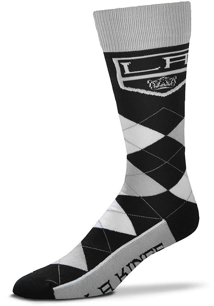 Los Angeles Kings Team Logo Mens Argyle Socks