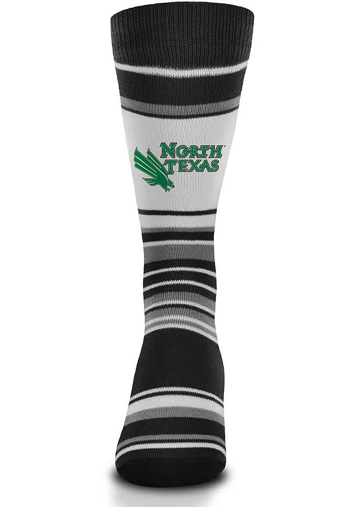 North Texas Mean Green Mas Stripe Mens Dress Socks