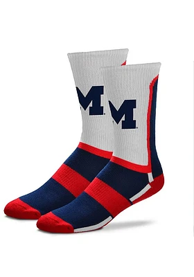 Michigan Wolverines Patriotic Mens Crew Socks