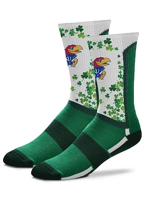 Kansas Jayhawks St Pattys Day Mens Crew Socks