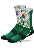 Kansas Jayhawks St Pattys Day Mens Crew Socks