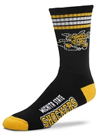 Wichita State Shockers Black 4 Stripe Deuce Youth Crew Socks