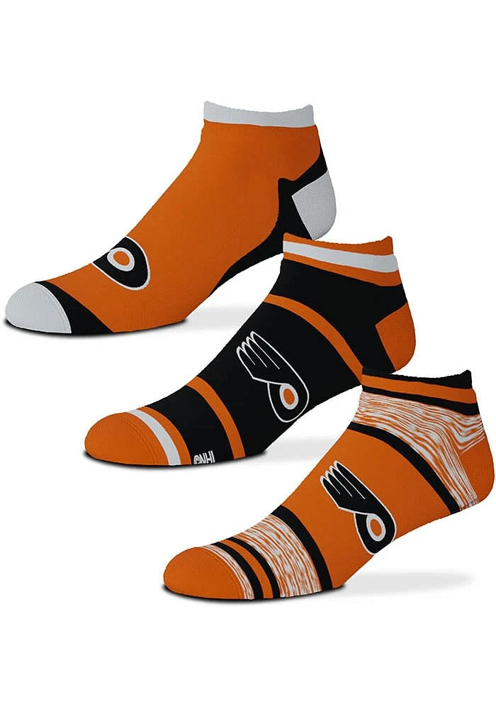 Philadelphia Flyers Cash 3 Pack Mens No Show Socks