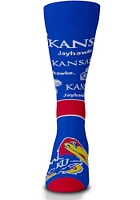 Kansas Jayhawks End to End Big Logo Mens Dress Socks