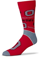 Ohio State Buckeyes End to End Big Logo Mens Dress Socks