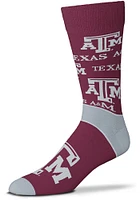 Texas A&M Aggies End to End Big Logo Mens Dress Socks