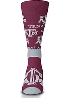 Texas A&M Aggies End to End Big Logo Mens Dress Socks