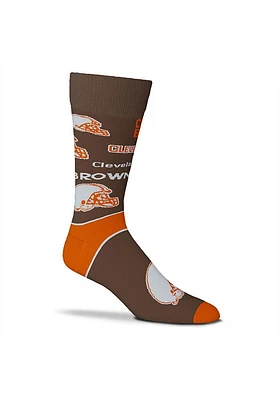 Cleveland Browns End to End Big Logo Mens Dress Socks