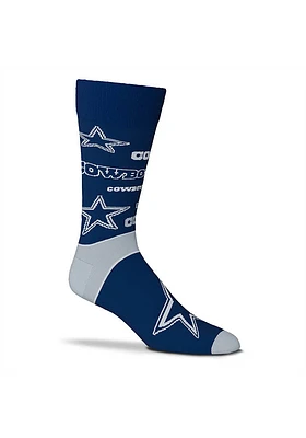 Dallas Cowboys End to End Big Logo Mens Dress Socks