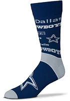 Dallas Cowboys End to End Big Logo Mens Dress Socks